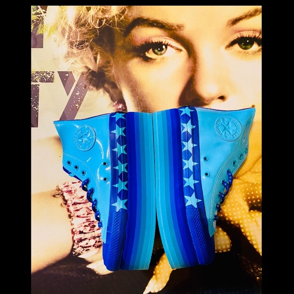 Converse Blue Platform Shoes - Picture 6 of 11